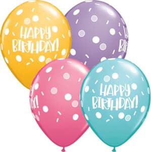 Qualatex Balloons Birthday Dots & Sprinkles 28cm