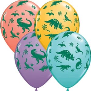 Qualatex Balloons Dinosaurs Assorted 28cm