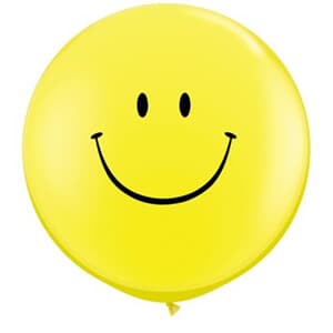 Qualatex Balloons Smile Face Yellow Latex 90cm - 36"