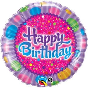 Qualatex Balloons Birthday Sprinkles and Sparkles 45cm