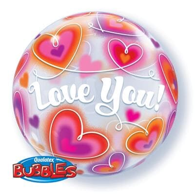 Bubble Love You Doodle Hearts 55.5cm