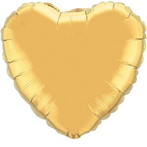 Heart Foil Gold 45cm Unpackaged