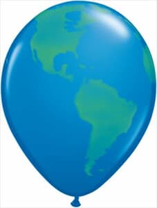Qualatex balloons Globe of the World Dark Blue 28cm