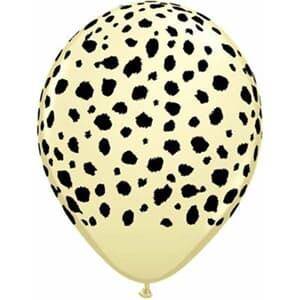 Qualatex Balloons Cheetah Spots Ivory Silk 28cm 50 count