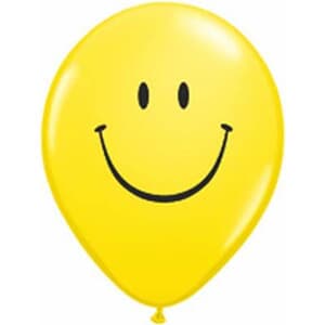 Qualatex Balloons Smile Face Yellow 5" (12cm)