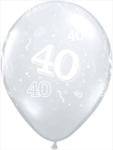 Qualatex Balloons 40 Around Diamond Clear Asst 28cm #