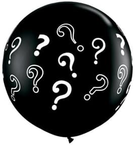 Qualatex Balloons ? Question Marks Onyx Black 90cm