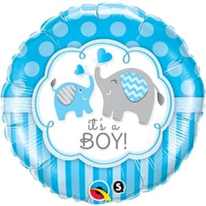 Qualatex Balloons Its A Boy Elephant  45cm