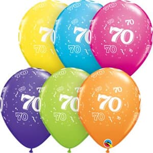 Qualatex Balloons 70 Around Tropical Assorted 28cm.