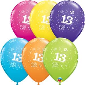Qualatex Balloons 13 Around Tropical Assorted 28cm