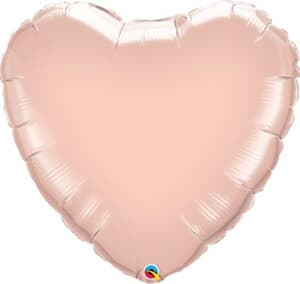 Qualatex Balloons 23cm Heart Rose Gold