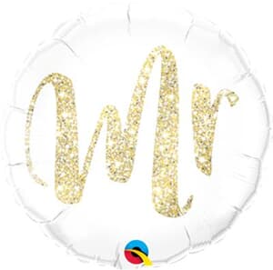 Qualatex Balloons Mr Glitter Gold 45cm