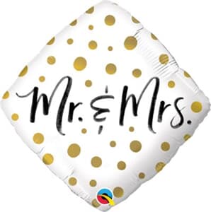 Mr. & Mrs. Gold Dots 45cm