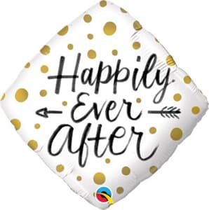 Happily Ever After Gold Dots 45cm