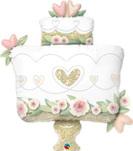 Glitter Gold Wedding Cake 104cm