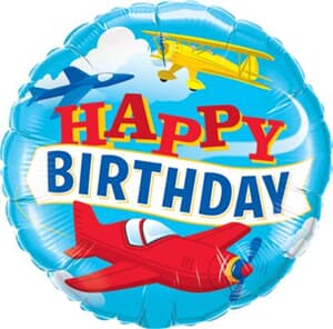 Qualatex Balloons Birthday Airplanes 45cm