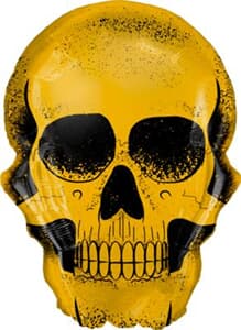 Golden Skull 91cm Qualatex Foil