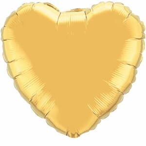 Heart Foil Metallic Gold 36" # Unpackaged