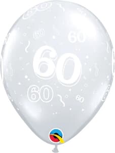 Qualatex Balloons 60 Around Diamond Clear Asst 28cm 25 count