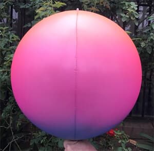 Sphere 40cm Orange Pink and Blue Ombre Unpackaged