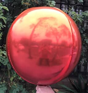 Sphere 40cm Orange and Red Ombre Unpackaged