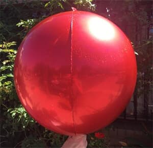 Prismatic Sphere 40cm Red Unpackaged
