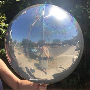 Prismatic Sphere 40cm Silver Unpackaged