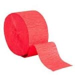 Streamer 24mtr by 4.5cm Crepe Red