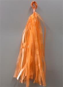 Tassels Quality Tissue 30cm Light Orange Pre-Cut Pack 15