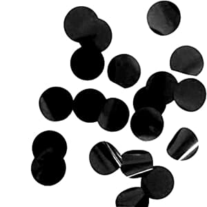 Confetti Metallic 1cm circles Black 500 grams