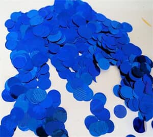 Confetti Metallic 1cm circles Blue 500 grams