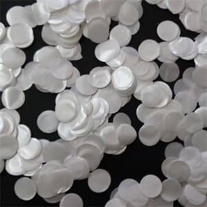 Confetti Metallic 1cm circles White 500 grams