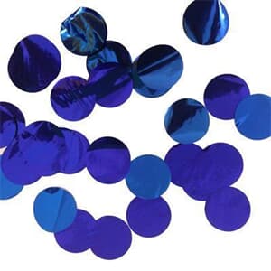 Confetti Metallic 3cm circles Blue 500 grams #