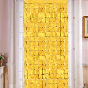 Foil backdrop/ door curtain squares Gold 1 meter x 2 meter